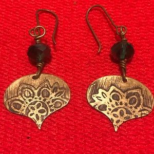 Assorted custom etched handmade earrings